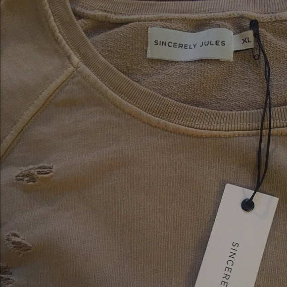Sincerely Jules Destroyed Cotton Sweatshirt - Picture 5 of 7