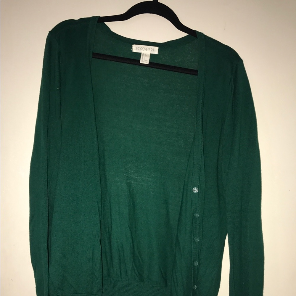 Forever 21 Forest Green Cardigan