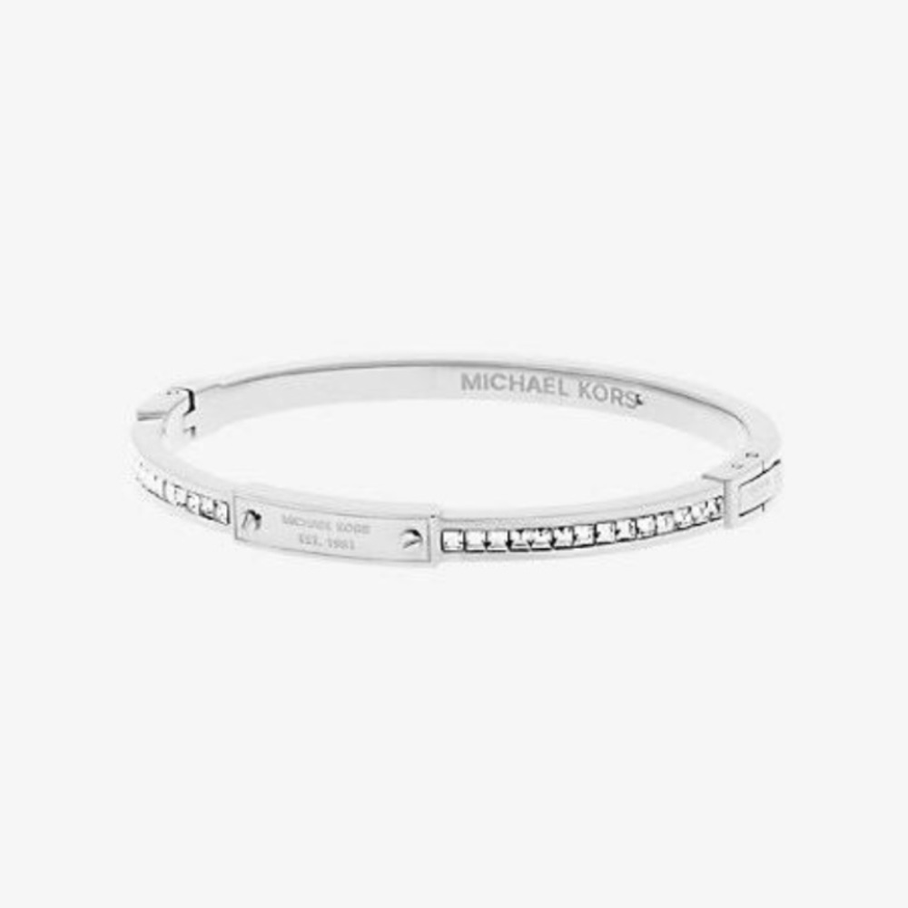 Michael Kors Silver Plaque Bangle Bracelet