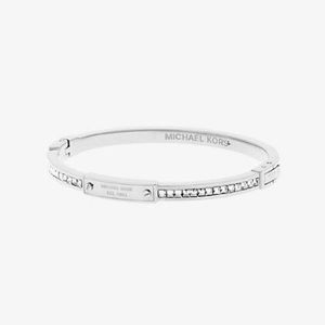 Michael Kors Silver Plaque Bangle Bracelet