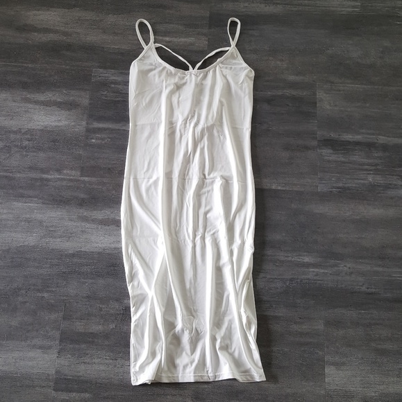 White Laced Up Back Midi - Picture 3 of 4
