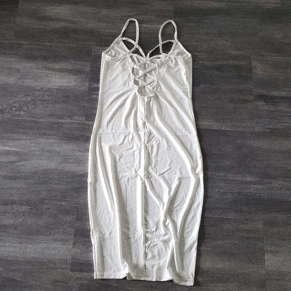 White Laced Up Back Midi - Picture 4 of 4