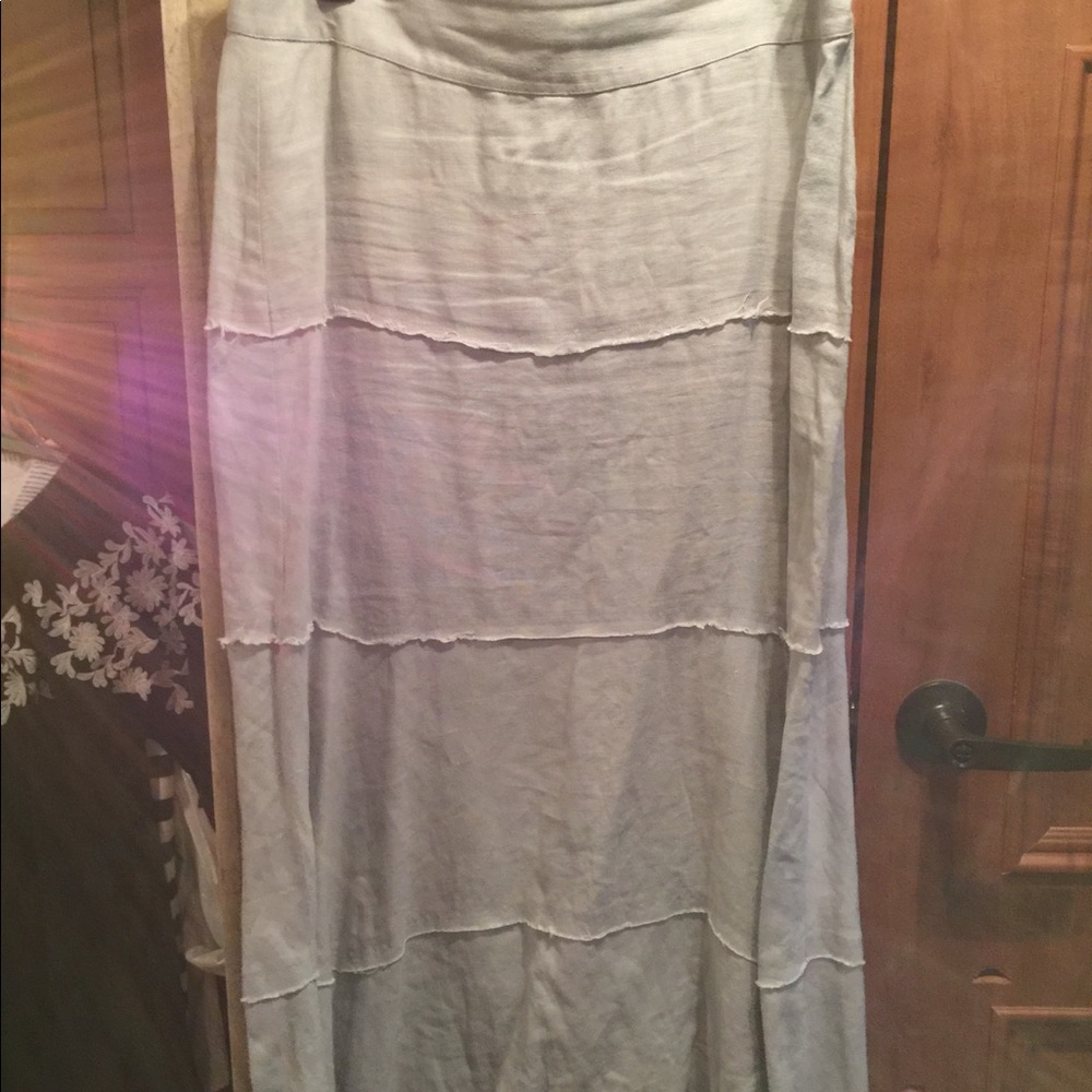 Lt Gray linen skirt