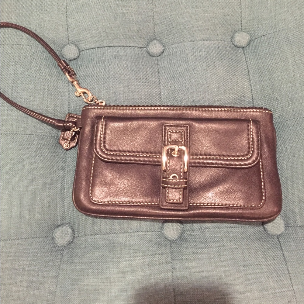 Black coach wristlet