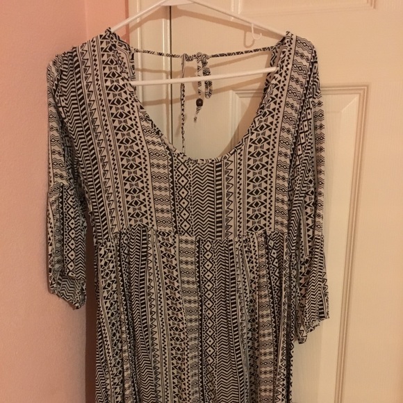 Black & white print dress - Picture 1 of 2