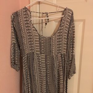 Black & white print dress