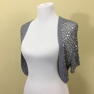 Silver Sequin Shrug