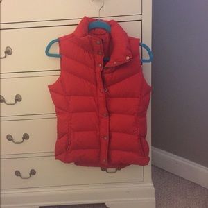 JCrew red down vest