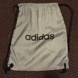 Gray adidas drawstring bag