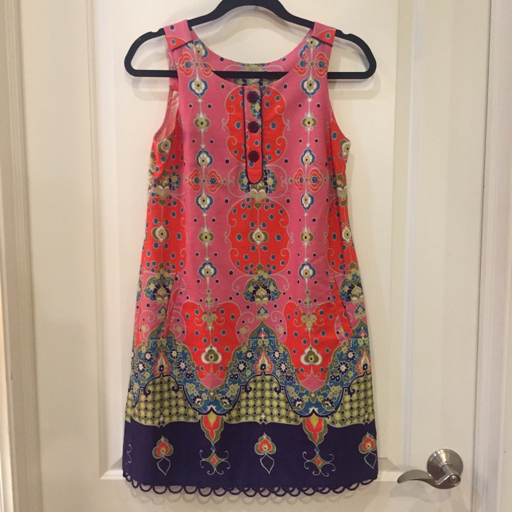 Anthropologie Maeve Pink Print Dress!