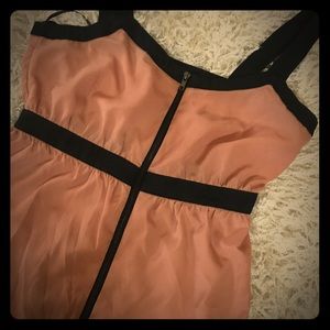 Chic & Strappy Zip Front Mini Dress w/Empire Waist Chic & Strappy Zip Front Mini Dress w/Empire Waist