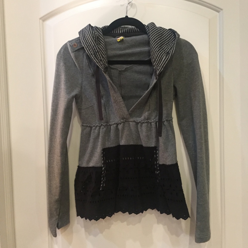 Free People Gray Hoodie