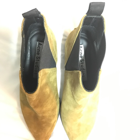 NWOB Acne Studios Camel Suede Jensen Boots Size 7 - Picture 4 of 6