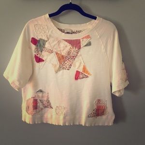 Anthropologie patchwork shirt