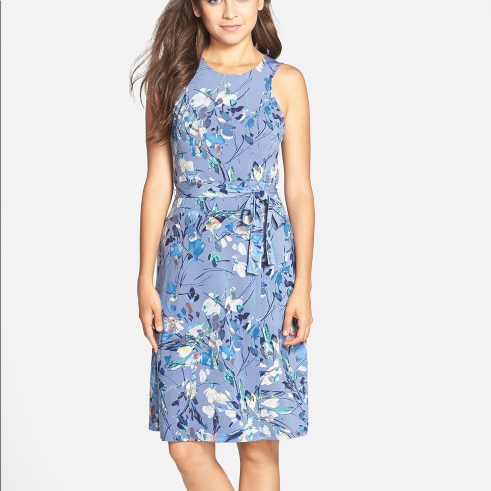 BCBG Faux wrap dress with tie / belt