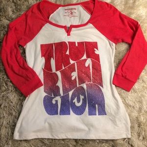 True Religion women’s long sleeve shirt bling