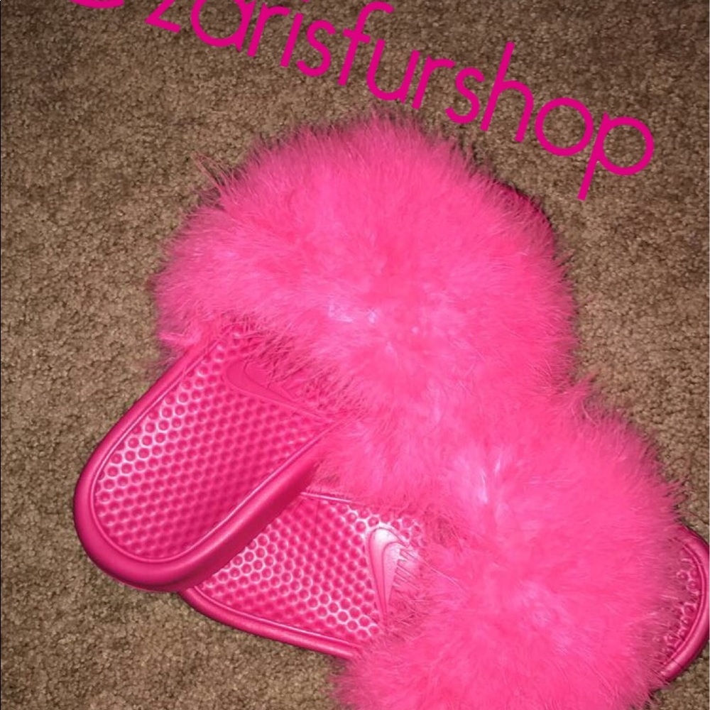 Nike Barbie pink slides