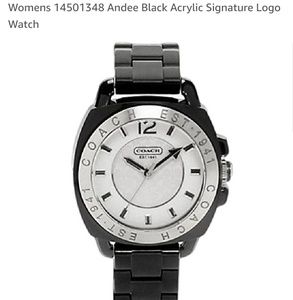 Coach Andee Acrylic Signature Logo Boyfriend Watch