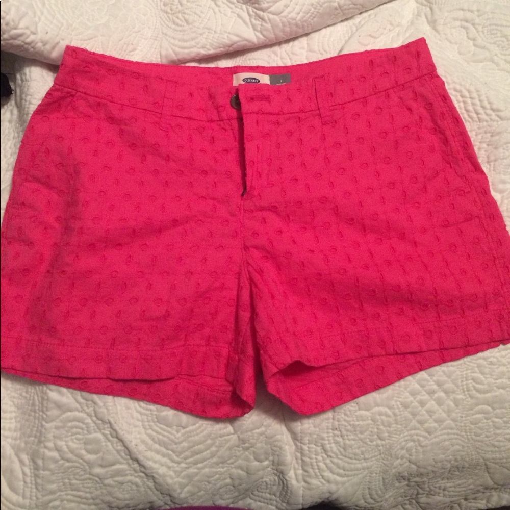 NWOT Pink Old Navy shorts with eyelet detail