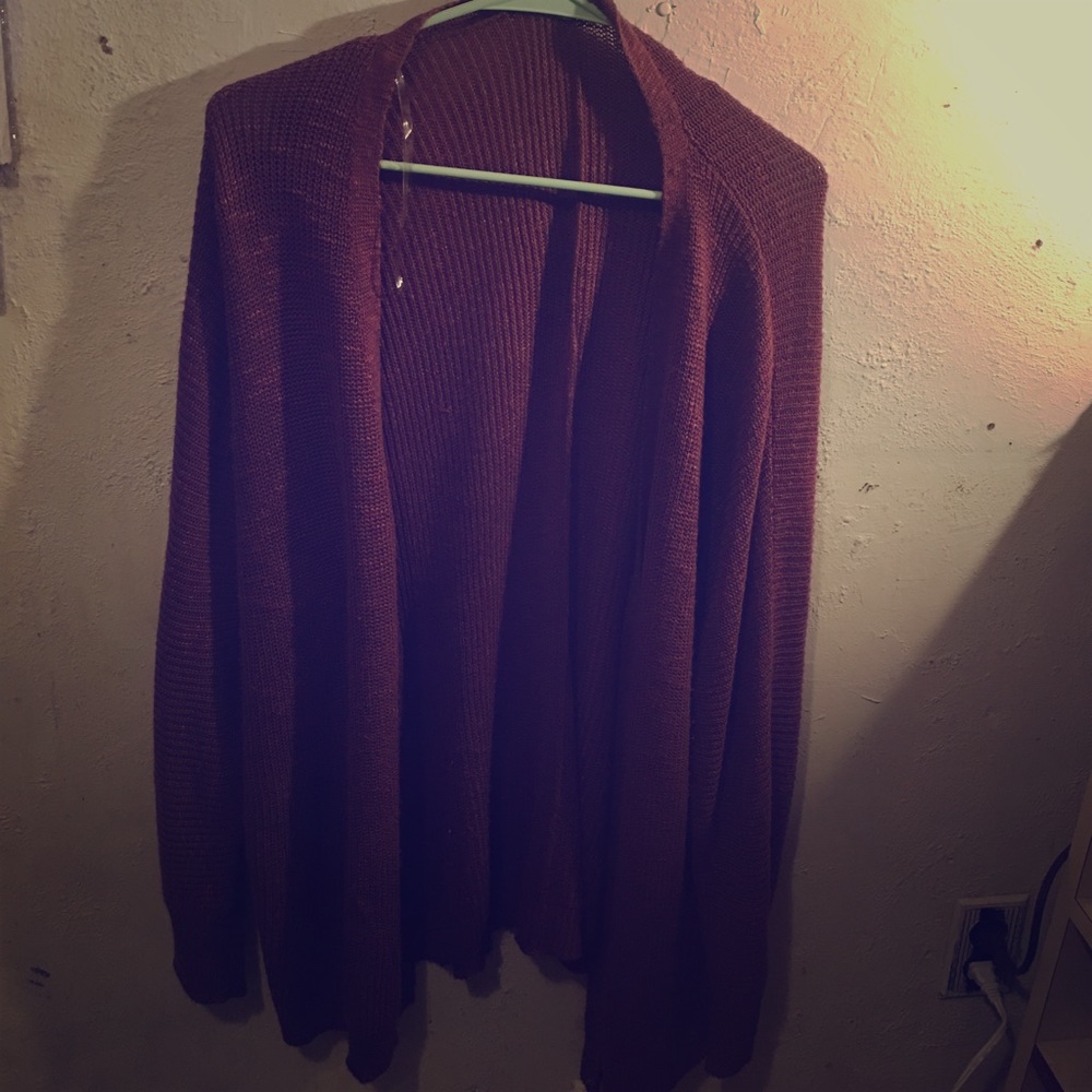 Maroon cardigan