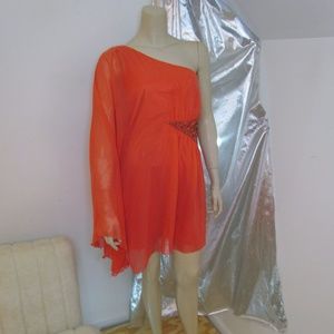 Free People One Arm Sleeve Side Sequin Party Dress