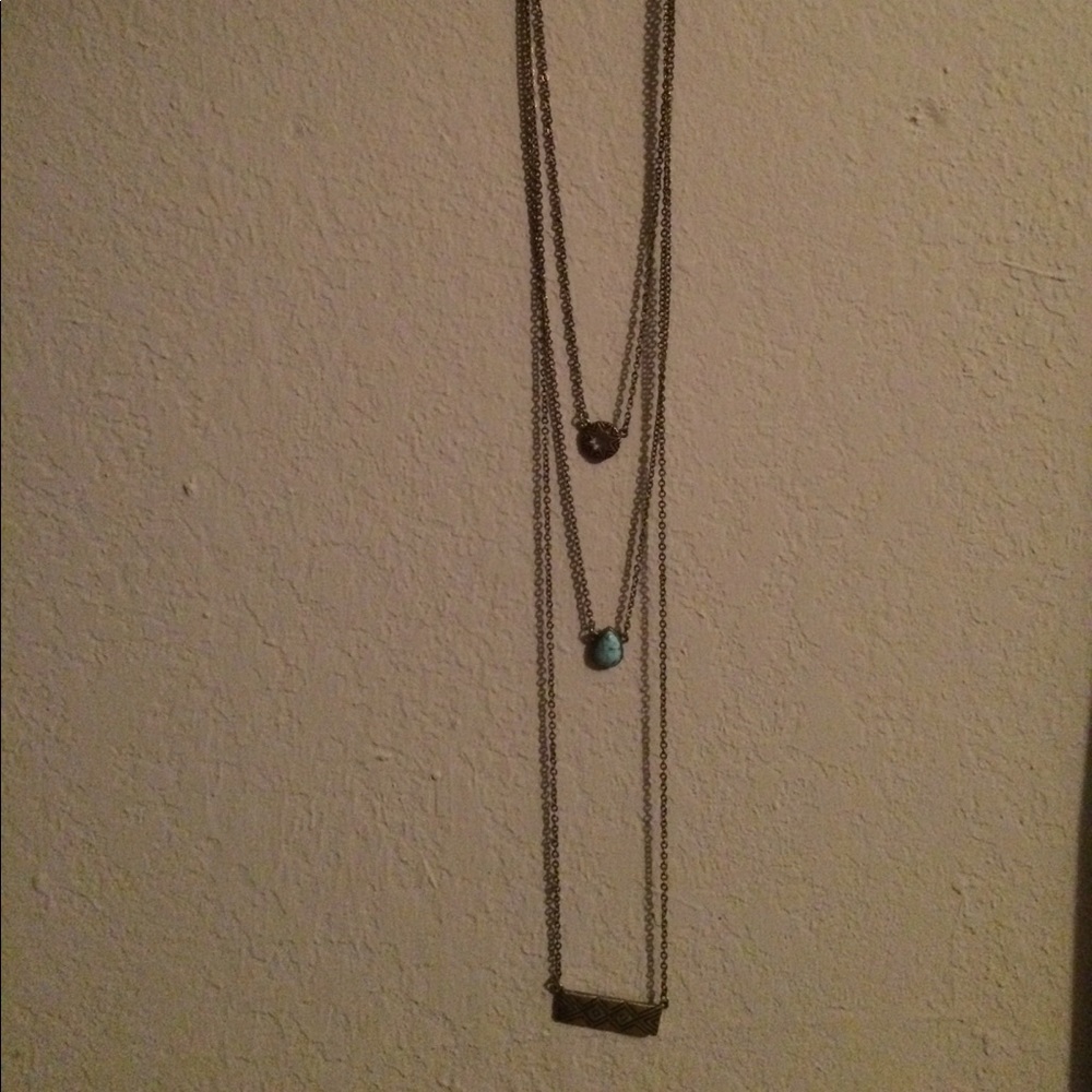 Triple layered Lucky brand necklace