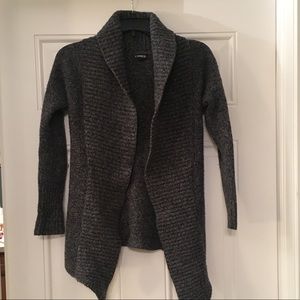 Express cardigan sweater black/gray