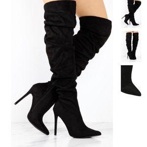 Brand New Knee High Boots-Black