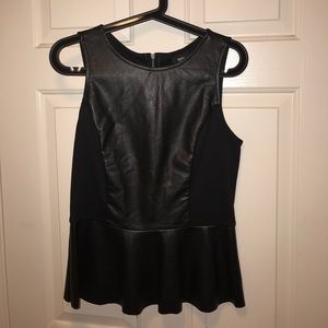 *NEVER WORN* Mossimo Faux Leather Peplum Top