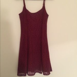 Little red crochet dress