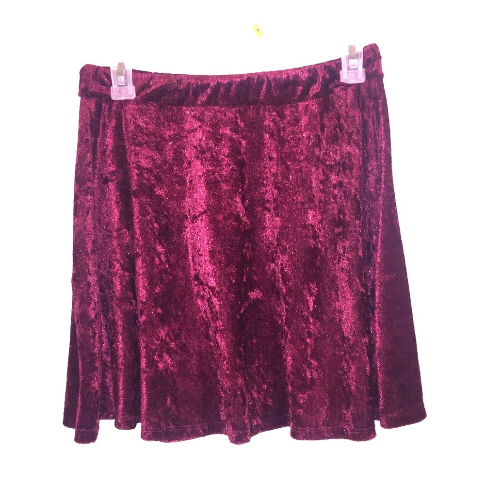 Red Velvet Skater Skirt