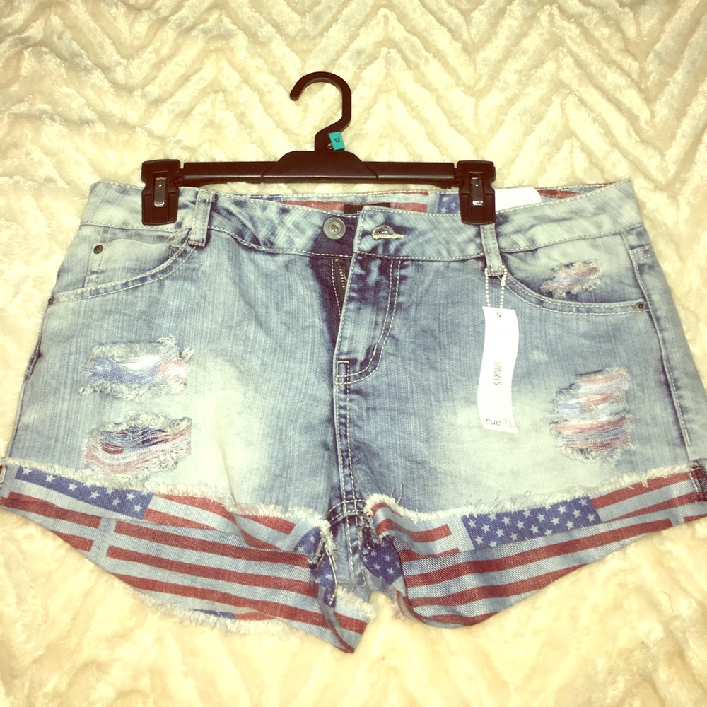 Rue 21 American Flag Shorts