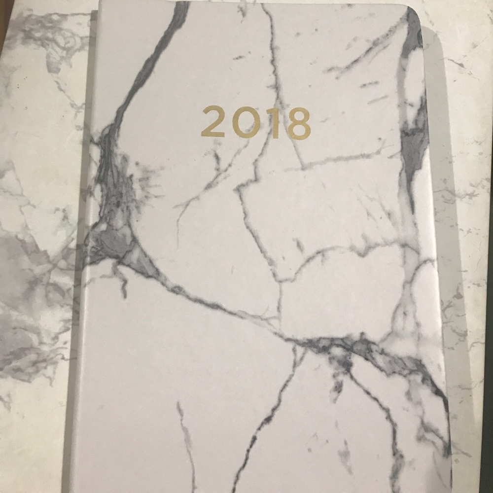 2018 white marble planner