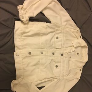 Gap white denim jacket