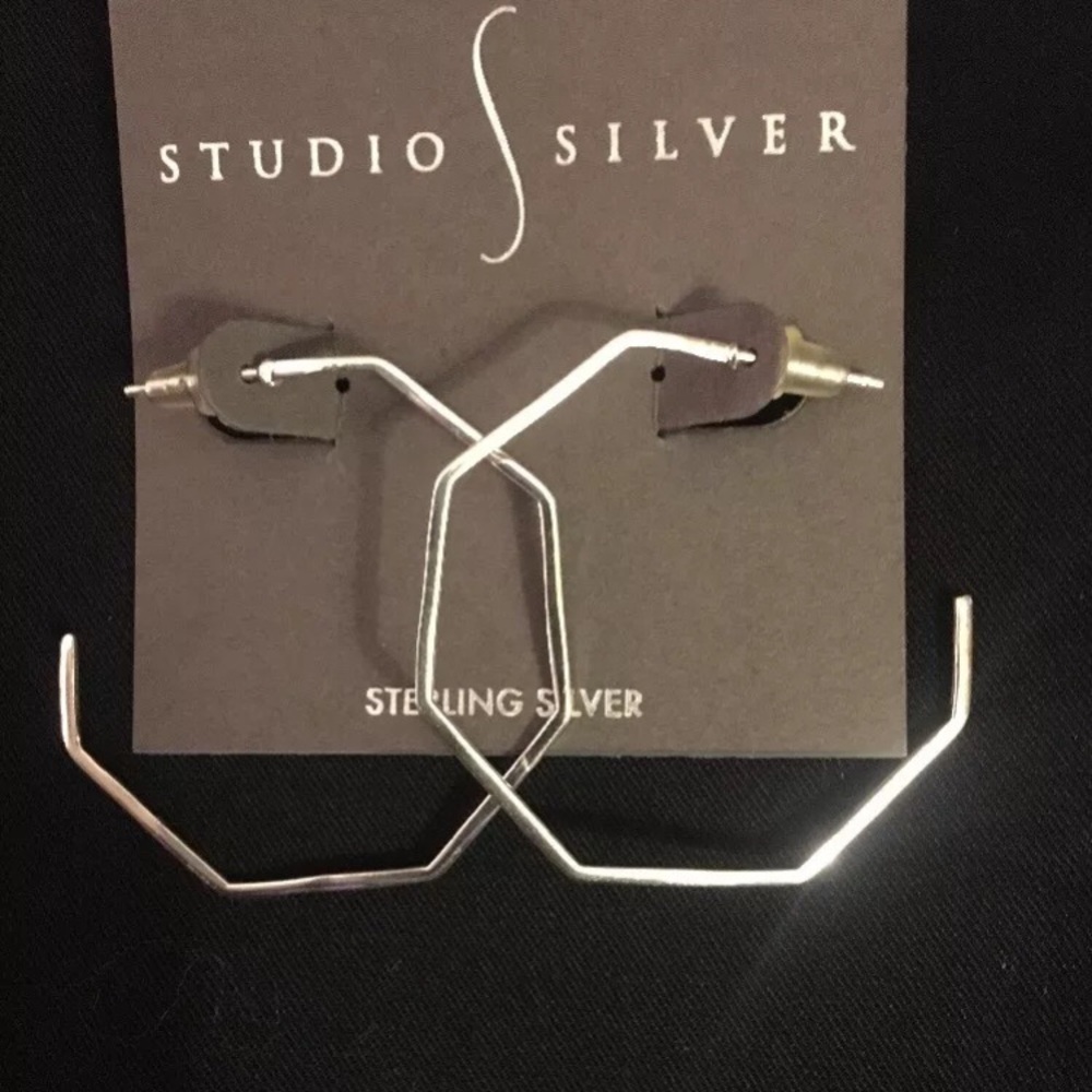 Studio silver earrings new