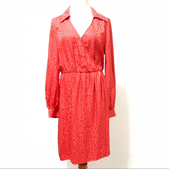Trina Turk Dresses & Skirts - Trina Turk Size 8 Wrap Dress Red Animal Office Sun