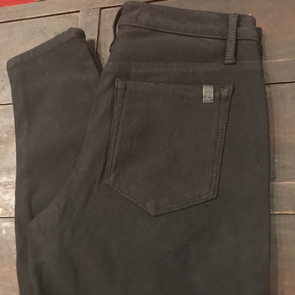 Joes Jeans Jet Black Mid Rise Skinny Ankle Size 26