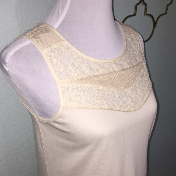 J. Crew cream lace neck tank top - Picture 3 of 7