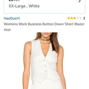 Women's White XL Vest