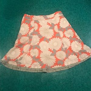 A-line Boden floral skirt