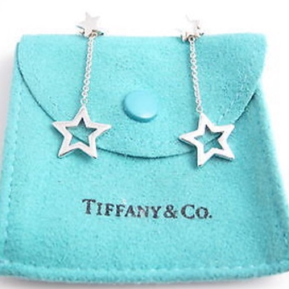 Tiffany & CO. star lariat earrings in silver