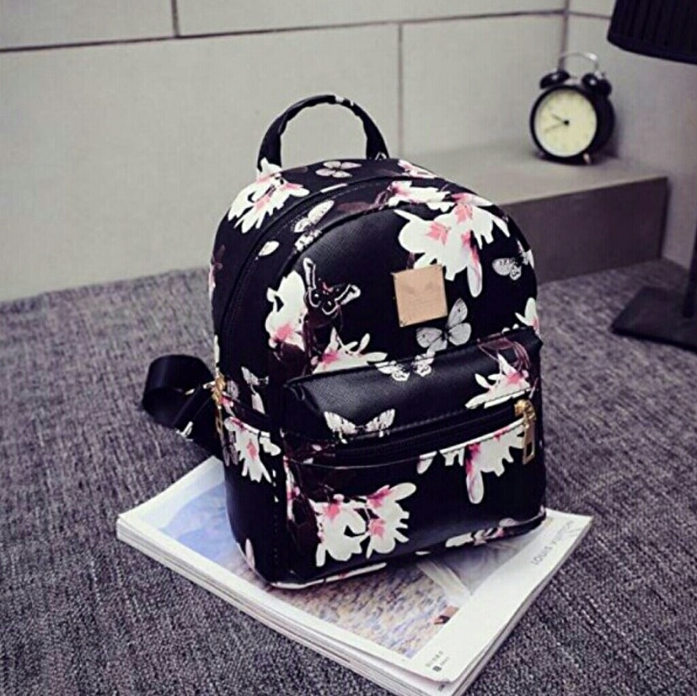 Black mini backpack