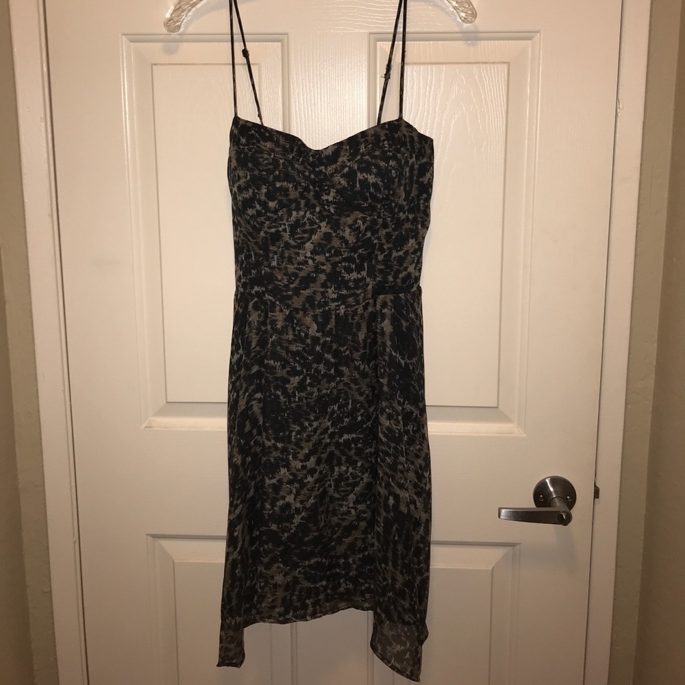 Blue Printed Dress w/ Structured Bust