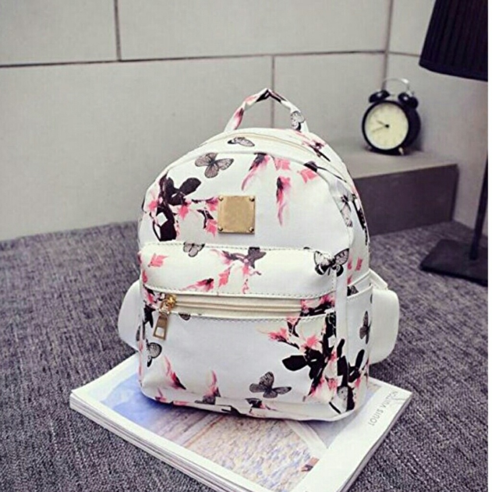 White mini backpack