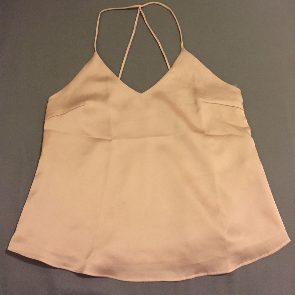 ROMWE Silky Pink Top