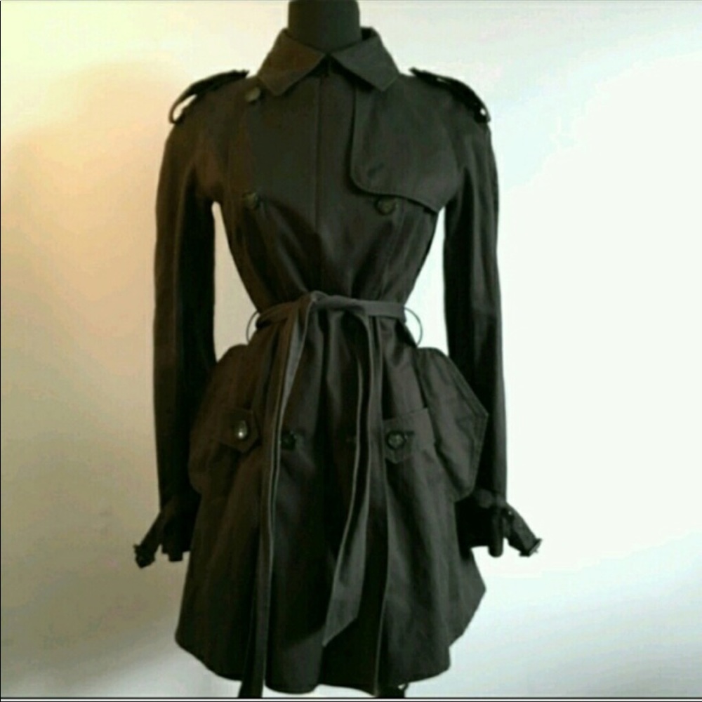 All Saints Double Lapel Classic Trench Coat