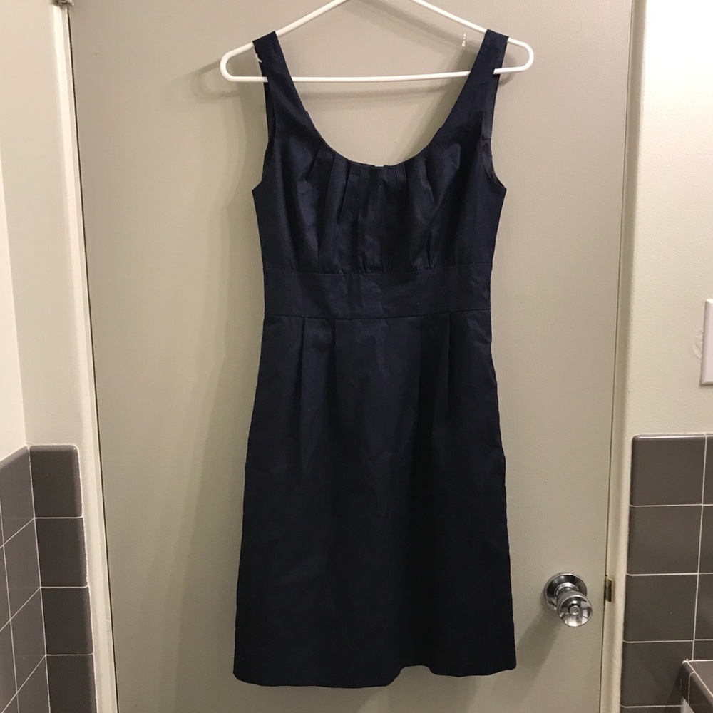 Jcrew navy dress with pockets