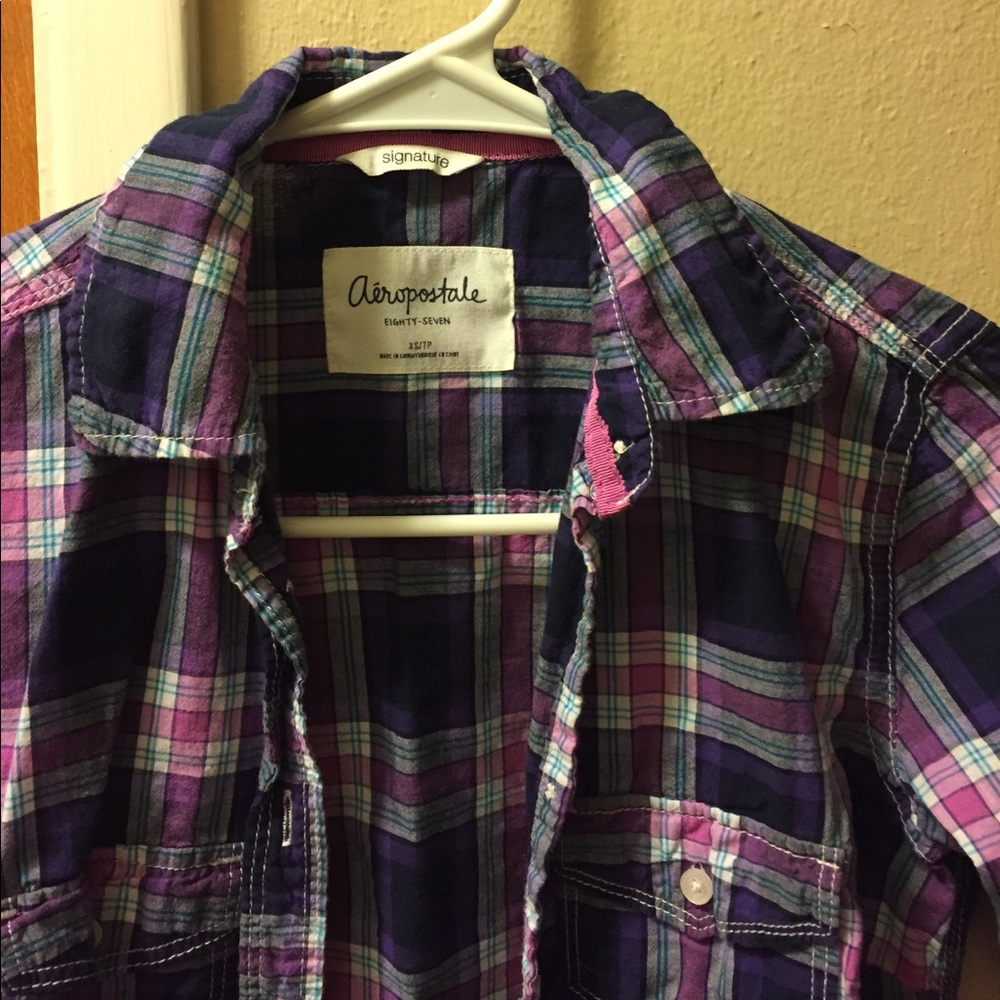 Aeropostale plaid button up
