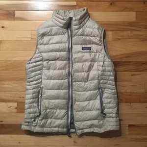 light grey women's Patagonia down Vest
