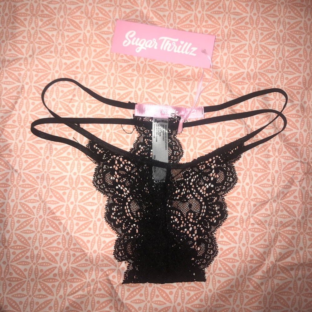 🖤 Midnight Sweet Nothing's Lace Thong 🖤